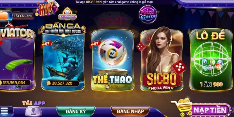 Danh sách trò chơi được nhiều người ưa chuộng tại RIK88