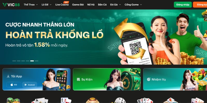Giao diện VIC88 tối ưu trải nghiệm người dùng – nhanh mượt