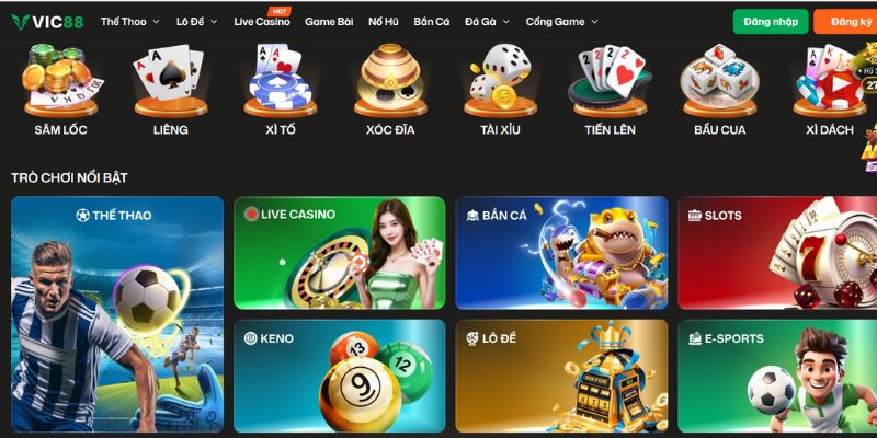 Khám phá Bắn cá, Slots, Game bài, Casino live và nhiều hơn thế nữa