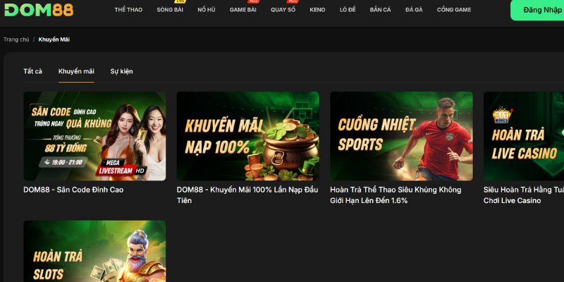 Loạt khuyến mãi nhà cái cực sốc