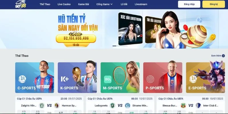 Trải nghiệm thể thao đỉnh cao tại SKY88