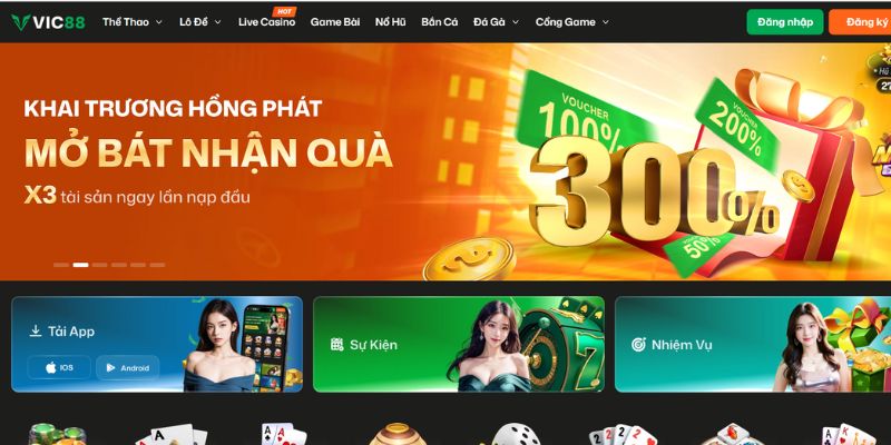 VIC88 tặng khuyến mãi thành viên mới đến 8 triệu đồng 