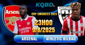 Phong độ Arsenal vs Athletic Bilbao trong 5 trận gần nhất
